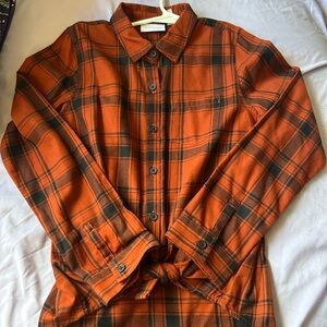 Old Navy Kids Plaid Button-Down Shirt in red and Black